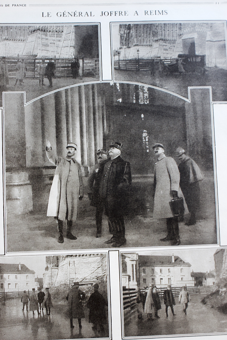 Visite à Reims de Joffre, 9 mars 1916